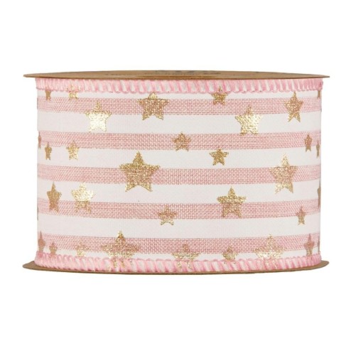 NASTRO STELLE E STRISCE MM63X10MT ROSA